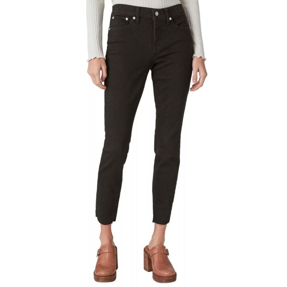 Lucky Brand Women's Ava Mid Rise 5-Pocket Skinny Jeans in Clean Black Size 6/28A
